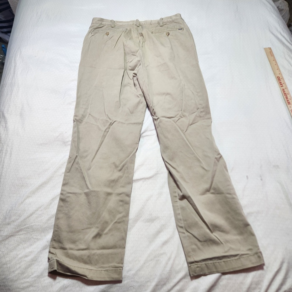 Polo Ralph Lauren Khaki Pants Men 36x32 Classic Fit Beige Chinos Casual Preppy - Picture 13 of 14